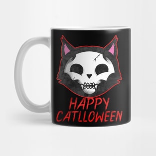 Corpse Paint Cat Happy Catlloween Cat Halloween Mug